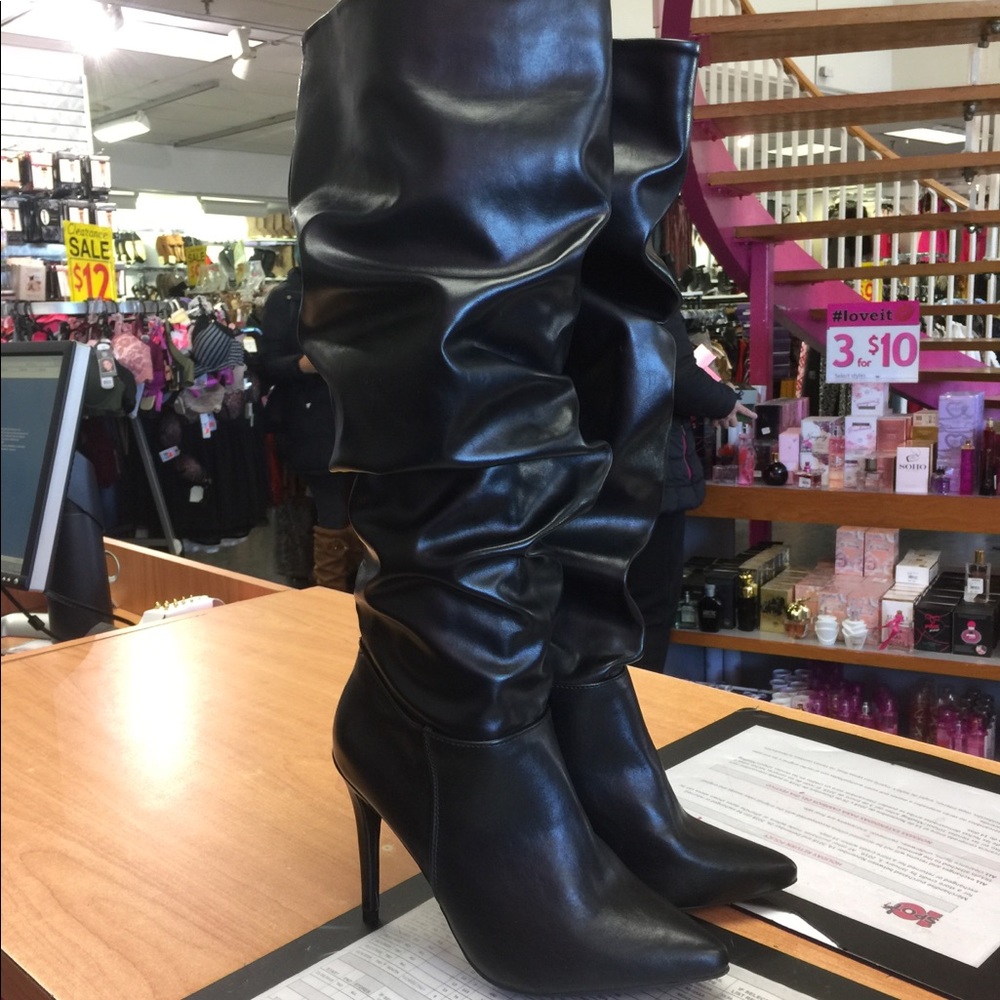 Over the Knee Black Boots